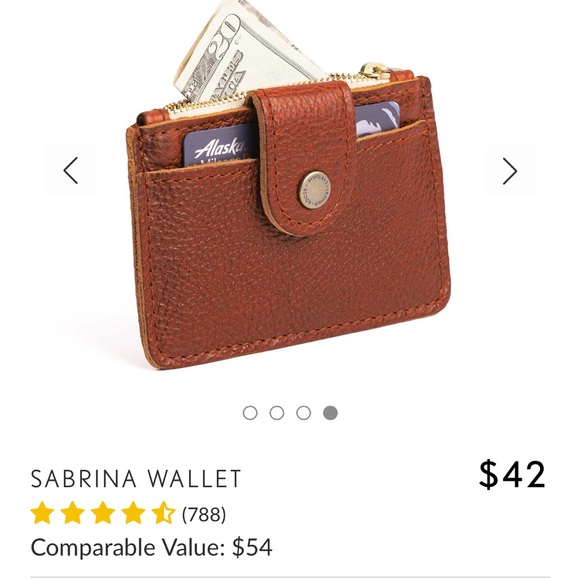 NWOT Portland Leather Sabrina Wallet- in nutmeg - Picture 3 of 7